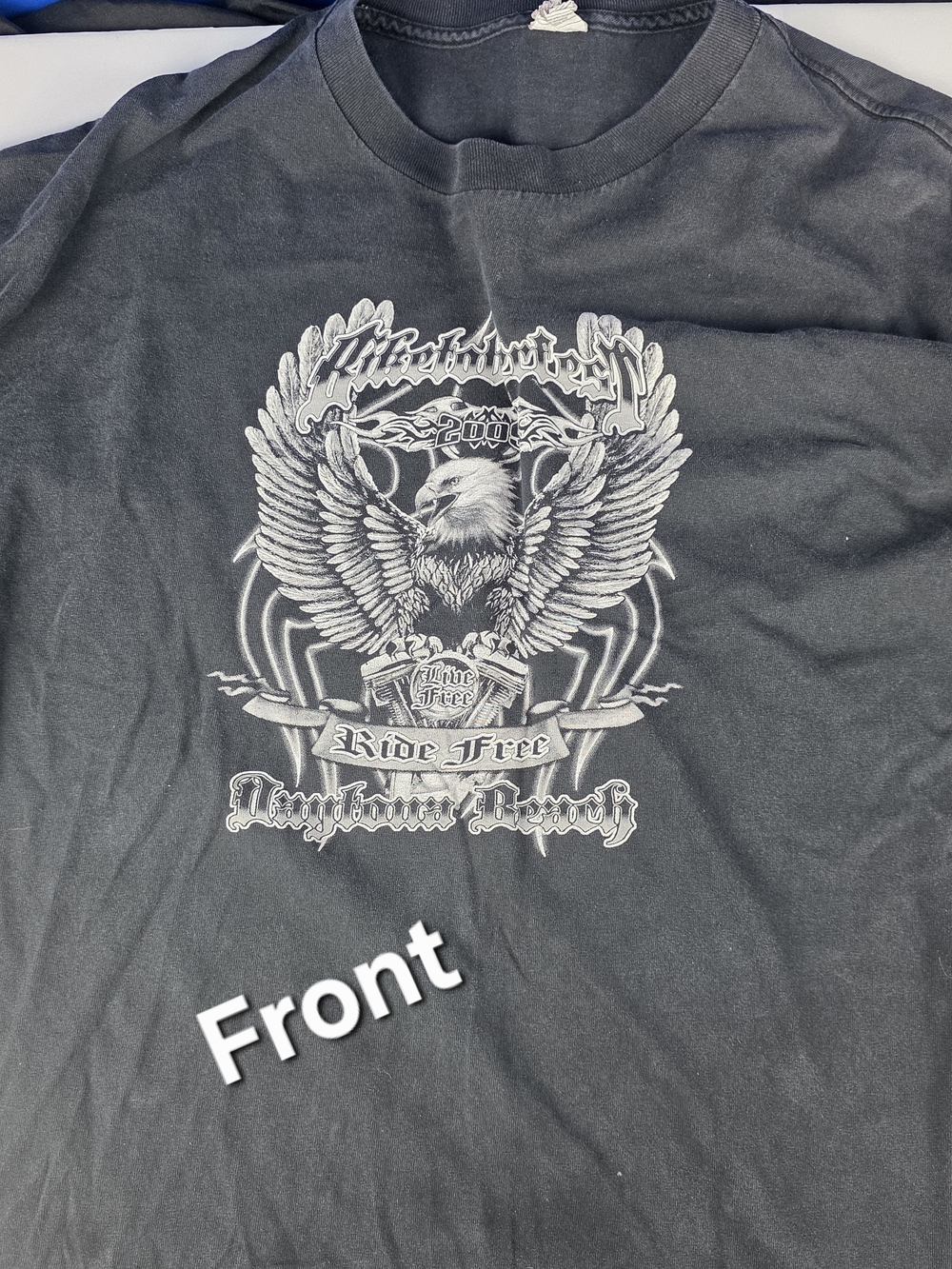 Biketoberfest 2009 Daytona Beach Eagle Biker Long Sleeve Shirt Mens 2XL
